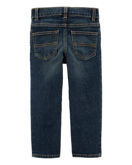 Baby Faded Dark Wash Straight-Leg Jeans