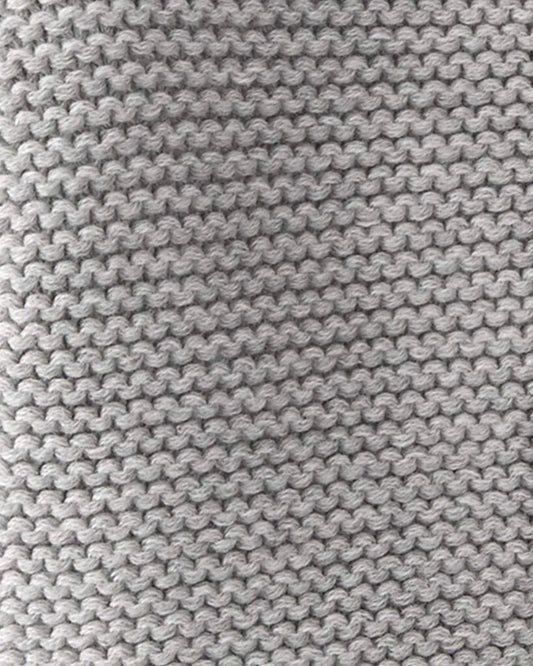 Baby Organic Cotton Signature Stitch Cardigan - Grey