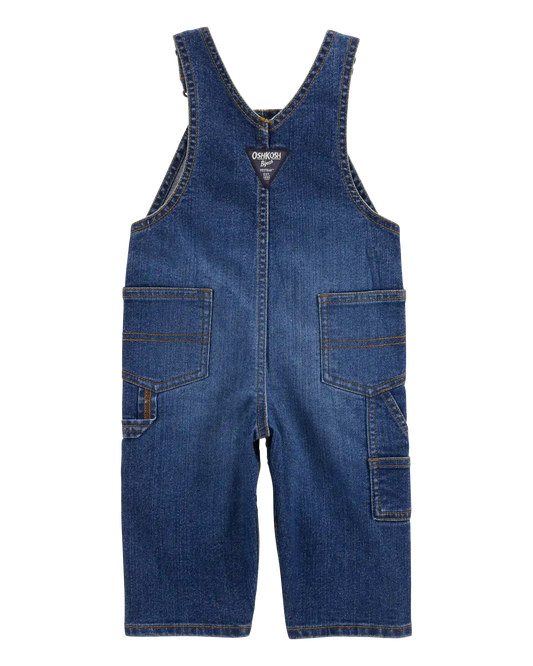 Baby Stretch Denim Classic Overalls - Dark Wash