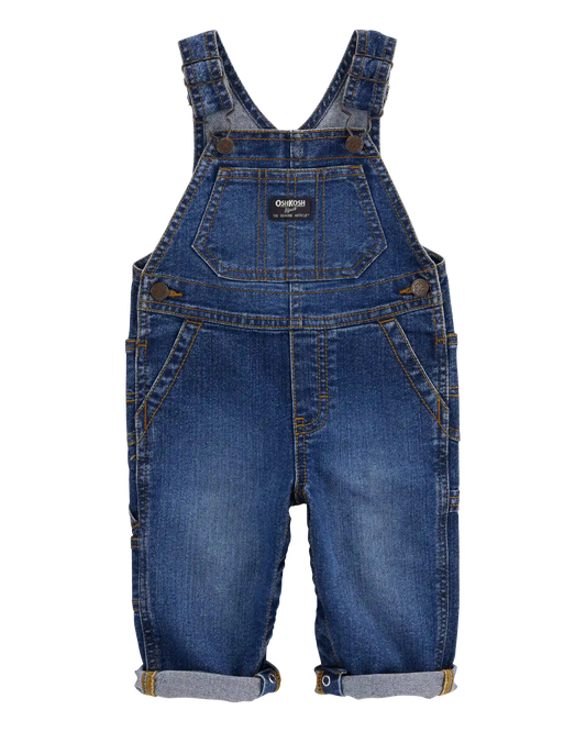 Baby Stretch Denim Classic Overalls - Dark Wash