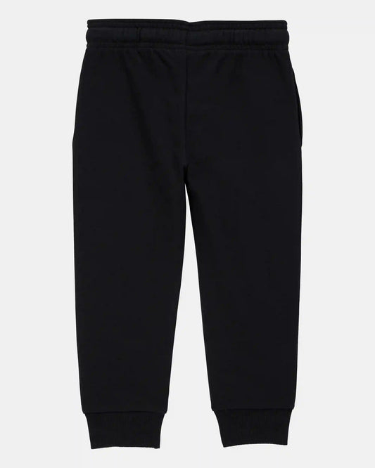Baby Boy Pull-On Drawstring Joggers - Black