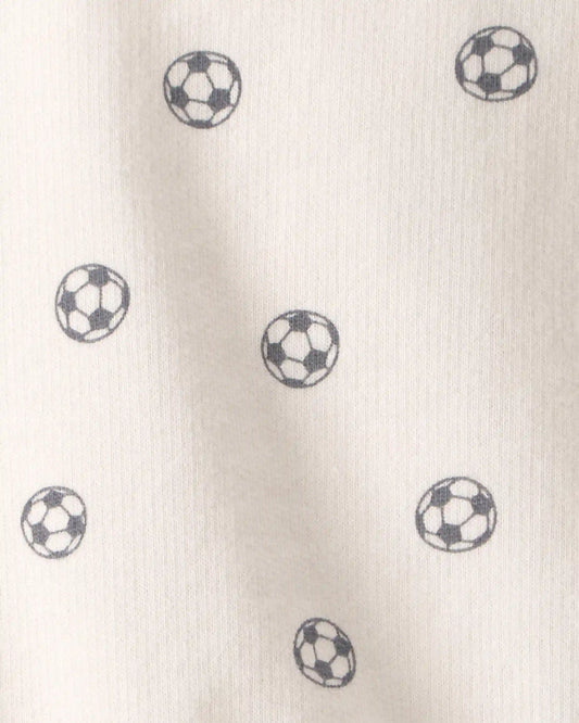 Baby Soccer French Terry Pullover Sweatshirt - Ivory
