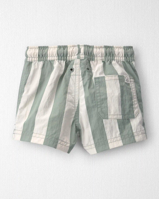 Baby Boy Recycled Swim Trunks in Stripes