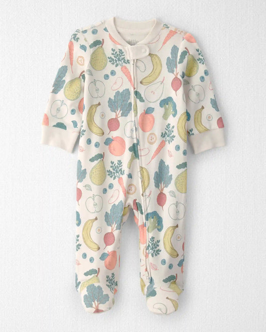Baby Organic Cotton Sleep & Play Pajama in Veggie Fruit
