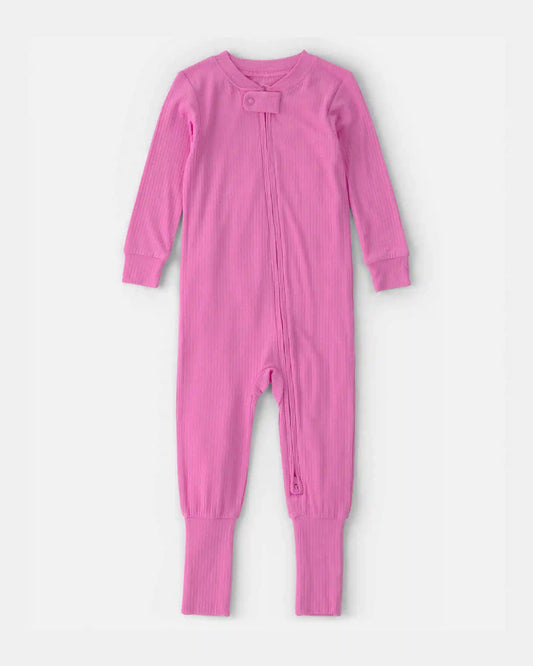 Baby Girl PurelySoft Snug Fit 1-Piece Pajama - Pink