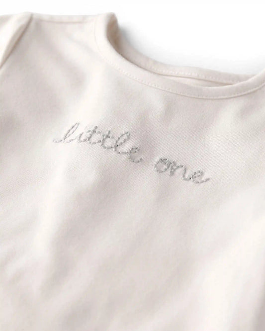 Baby Organic Cotton 'Little One' Embroidered Bodysuit