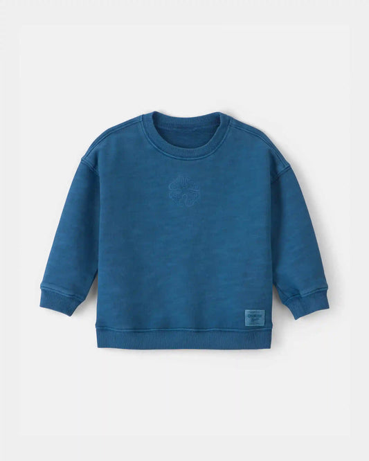 Baby Boy OshKosh Logo French Terry Pullover Sweatshirt - Blue