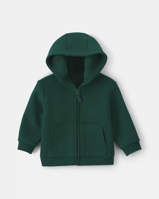 Baby Boy Fleece Zip-Up Hoodie - Green