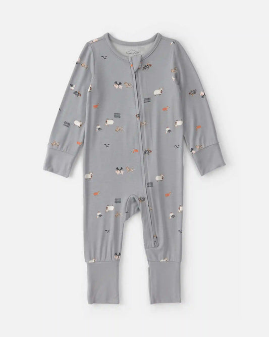 Baby Halloween PurelySoft™ 2-Way Zip Sleep & Play Pajamas - Grey