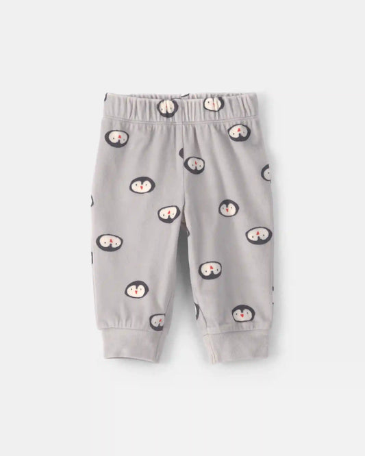 Baby Boy 3-Piece Penguin Long-Sleeve Top & Pant Set - Grey