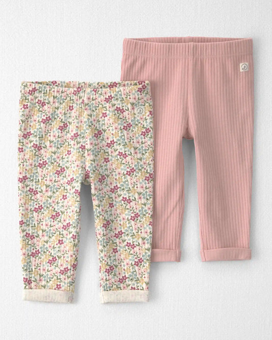 Baby Girl 2-Pack Organic Cotton Leggings