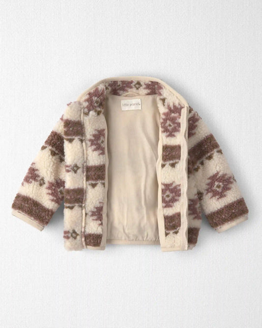 Baby Recycled Southwestern Teddy Fleece Jacket