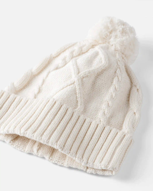 Baby Organic Cotton Cable Knit Winter Hat