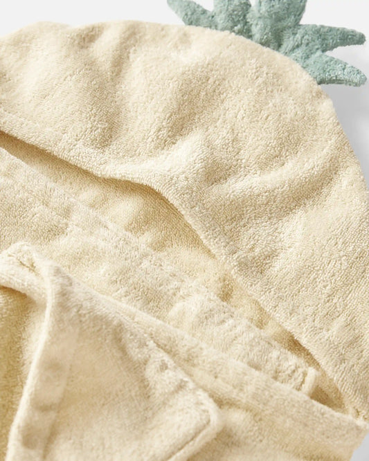 Toddler Organic Terry Cotton Pineapple Towel