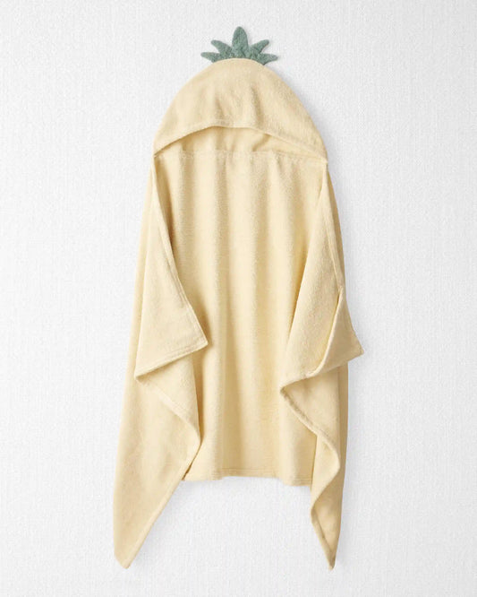 Toddler Organic Terry Cotton Pineapple Towel