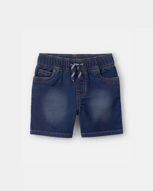 Toddler Boy Denim Drawstring Shorts - Dark Wash
