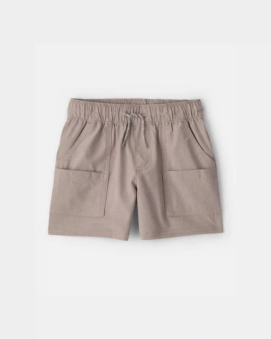 Toddler Boy Woven Pocket Shorts - Taupe