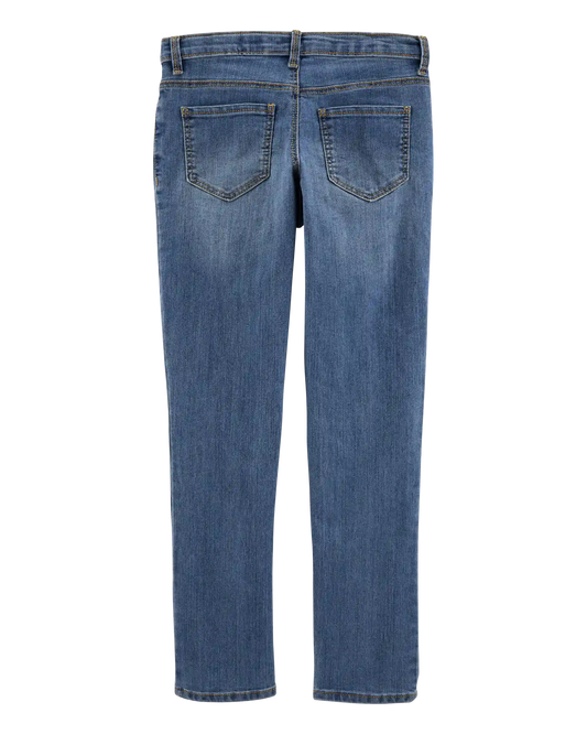 Girls Medium Wash Skinny-Leg Jeans