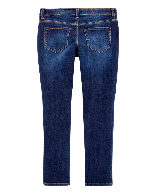 Kid Dark Wash Plus-Fit Skinny-Leg Jeans