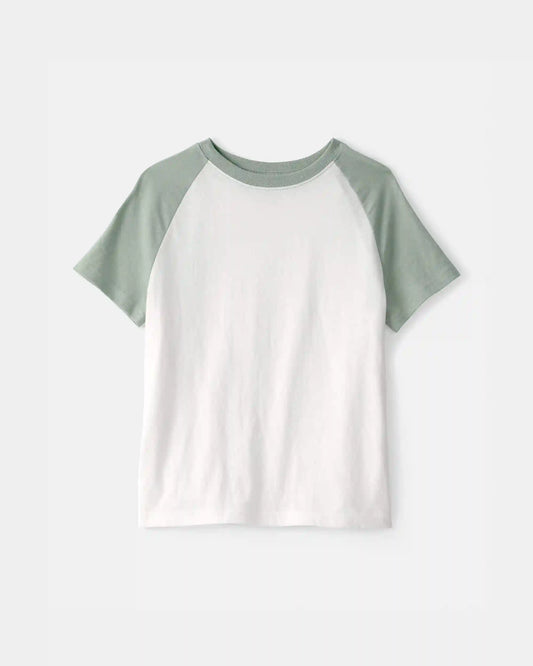 Kids Colorblock T-Shirt - Green/White