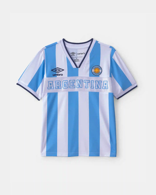 Kids Umbro Argentina Soccer Jersey - Light Blue/White