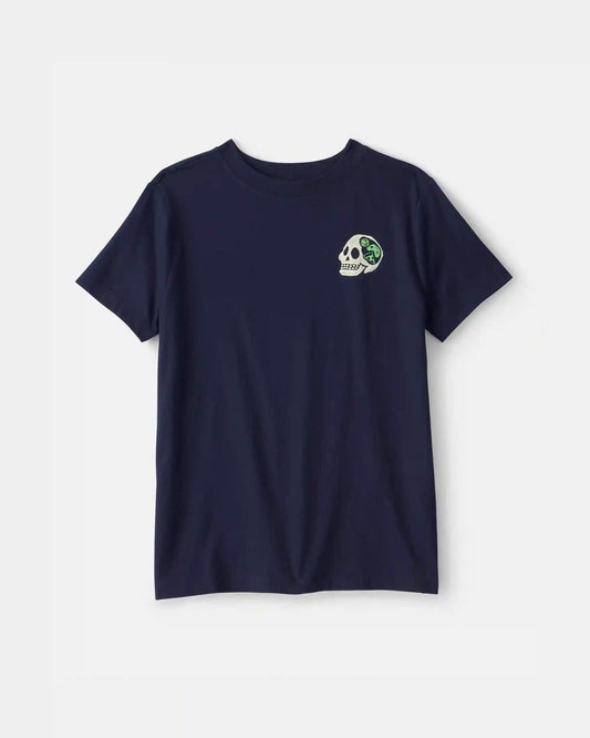 Boys Skull Graphic Tee - Blue