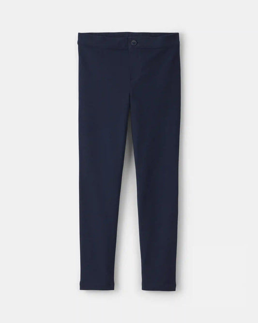 Girls Uniform Ponte Skinny Pants - Navy