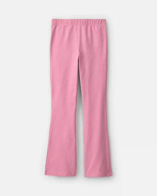 Girls Pull-On Stretch Flare Leggings - Pink