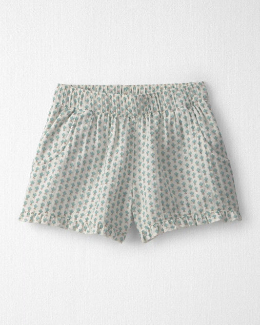 Girls 2-Piece Organic Cotton Gauze Top & Short Set in Floral