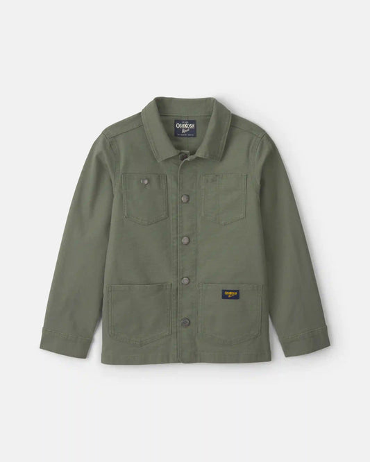 Boys Utility Jacket - Olive Green