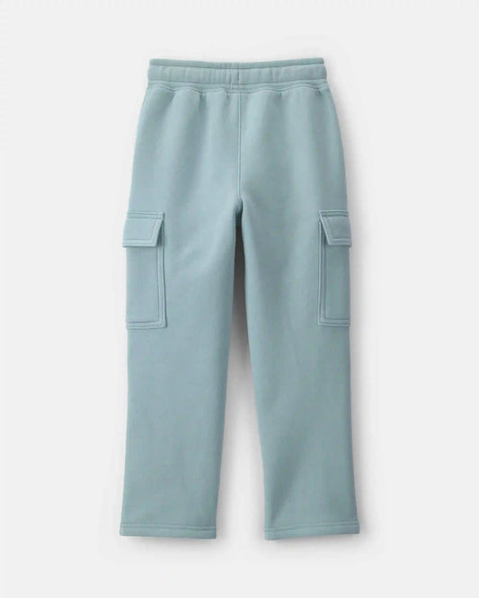 Boys Fleece Cargo Pants - Blue