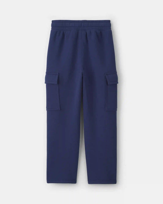Boys Fleece Cargo Pants - Navy Blue