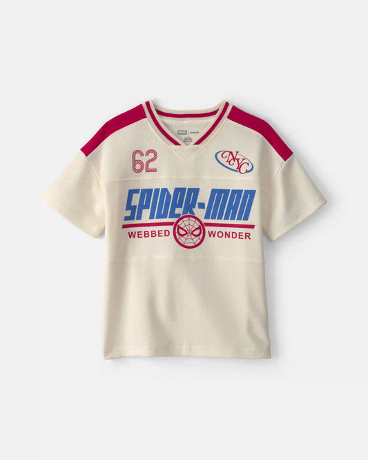 Boys ©Marvel Spider-Man Short-Sleeve Jersey - Cream