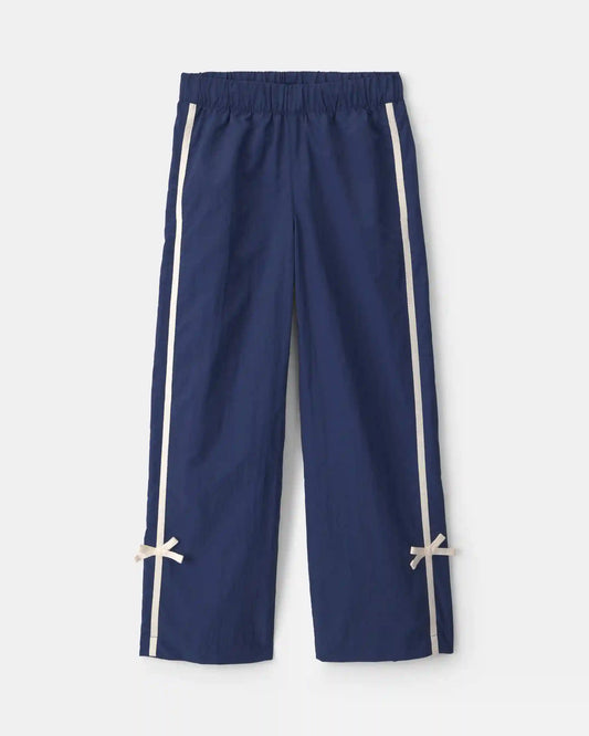 Girls Nylon Track Pants - Navy Blue