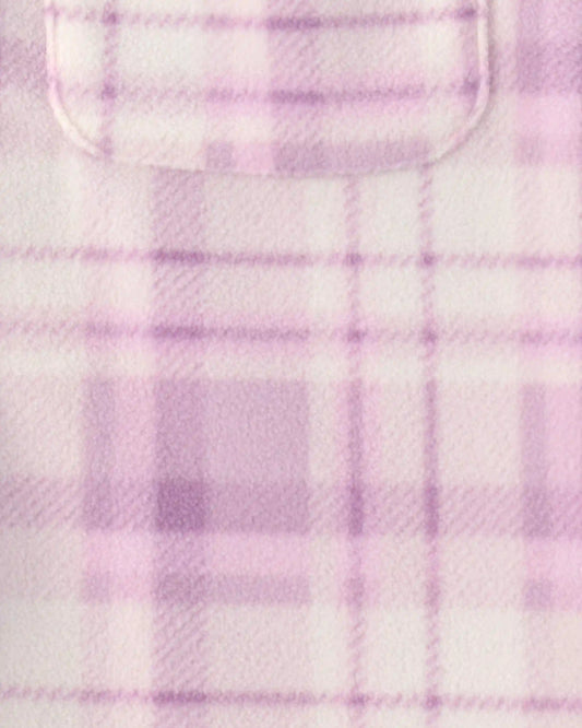 Girls Plaid Fleece Fashion Jacket