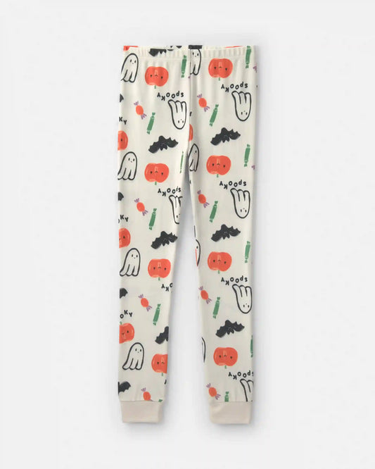 Kids 2-Piece Halloween Snug Fit Pajama Set - Cream