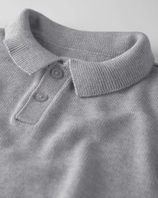 Boys Organic Cotton Sweater Knit Polo