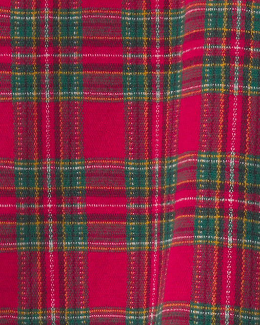 Girls Bow Plaid Skort - Red