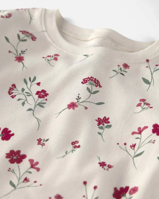 Girls 2-Piece Organic Cotton Pajamas in Rosethorn Hollow
