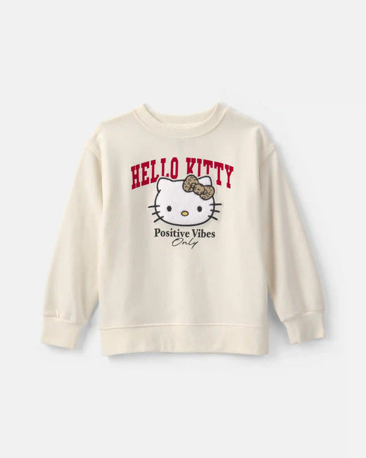 Girls Hello Kitty® Pullover Sweatshirt - Cream