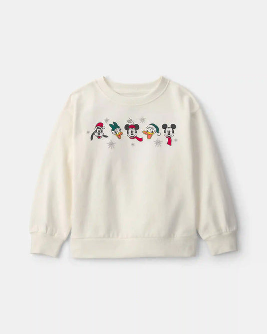 Girls Disney© Christmas Pullover Sweatshirt - Cream