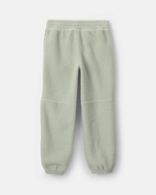 Girls Floral Fleece Joggers - Green