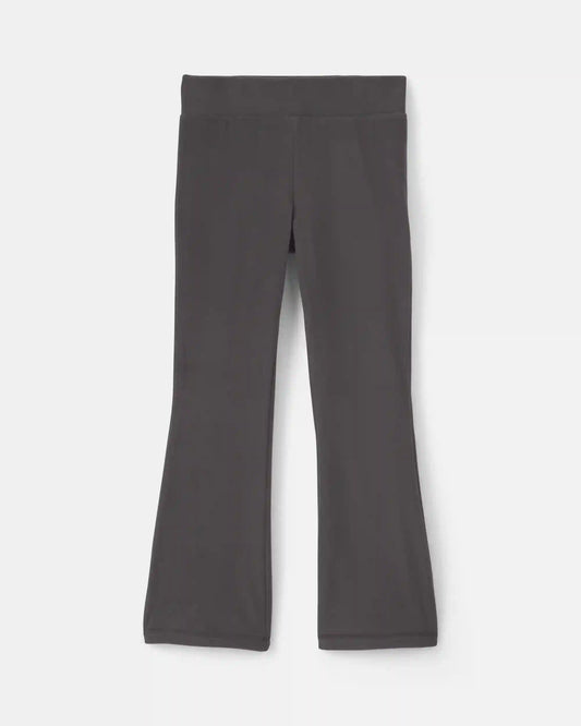 Girls Fleece Wide-Leg Pants - Black
