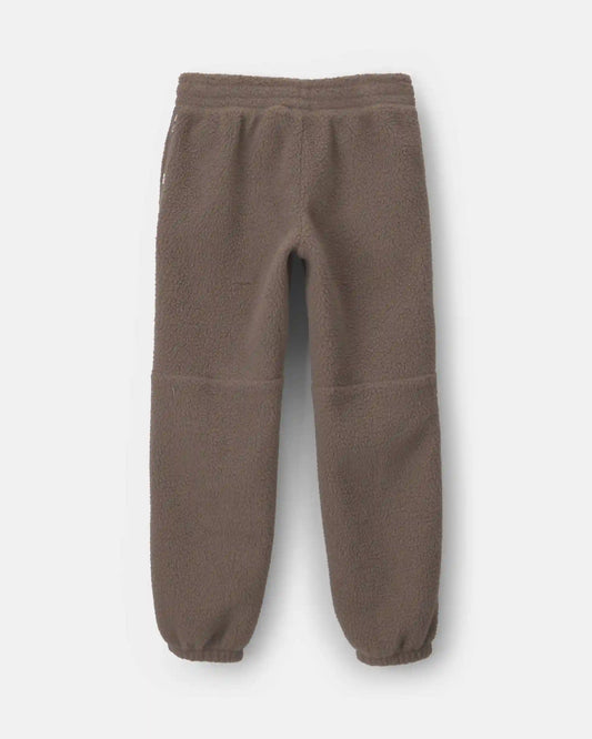 Girls Floral Fleece Joggers - Brown