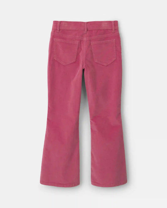 Girls Corduroy Flare Pants - Pink