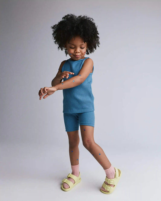Toddler Girl Brooklyn Bike Shorts - Blue