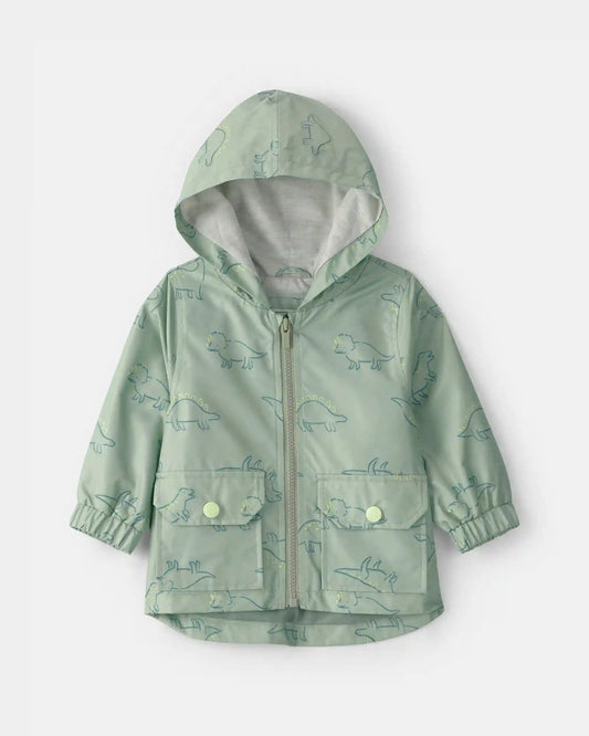 Baby Boy Dinosaur Raincoat - Green