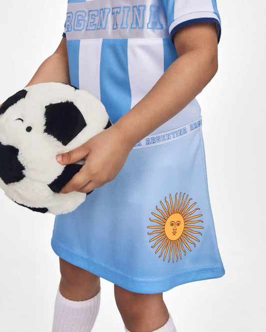 Girls Umbro Argentina Active Skort - Light Blue/White