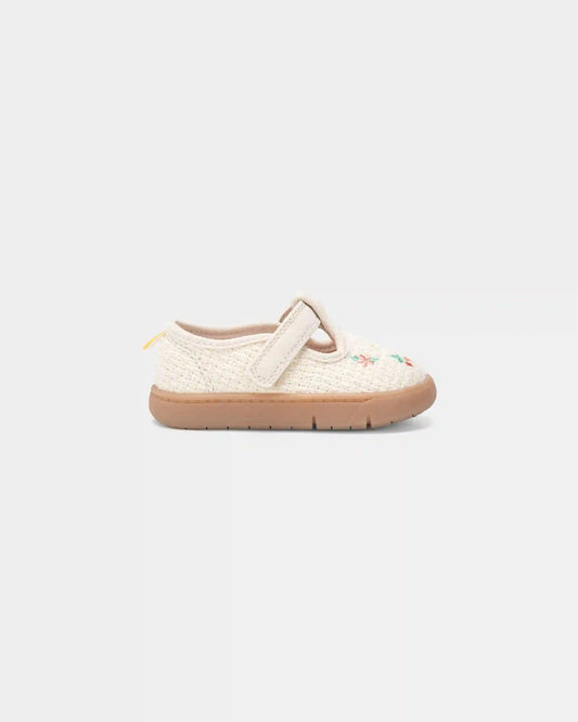 Baby Girl Every Step® First Walker Floral Casual Shoes - Cream