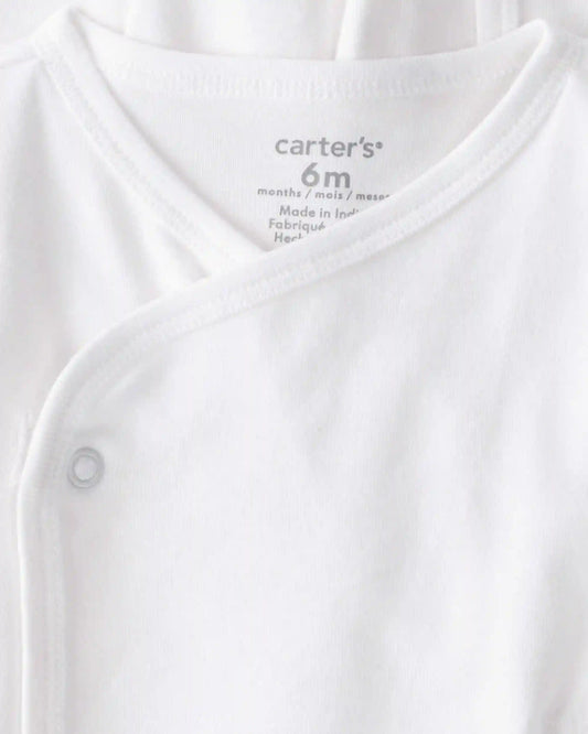 Baby 4-Pack Side-Snap Tees - White